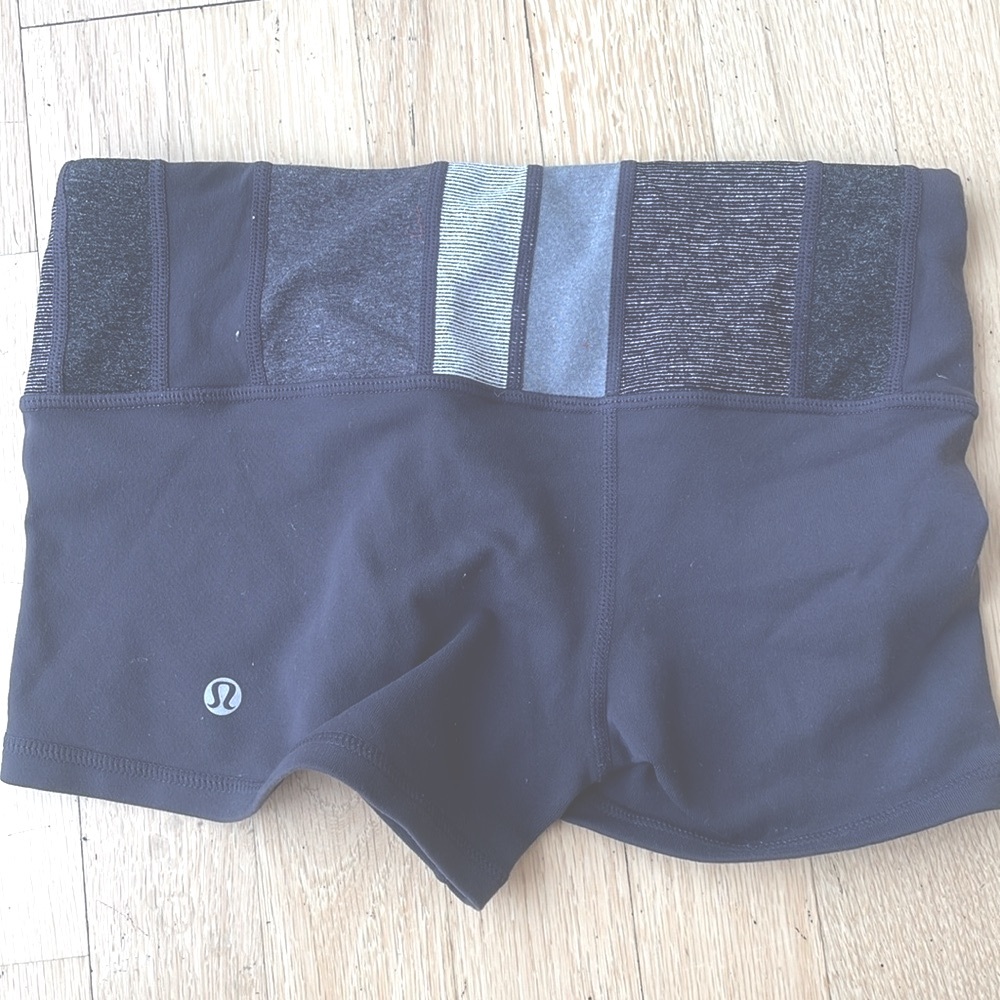 Lululemon hot yoga shorts size 6 - Charcoal Gray